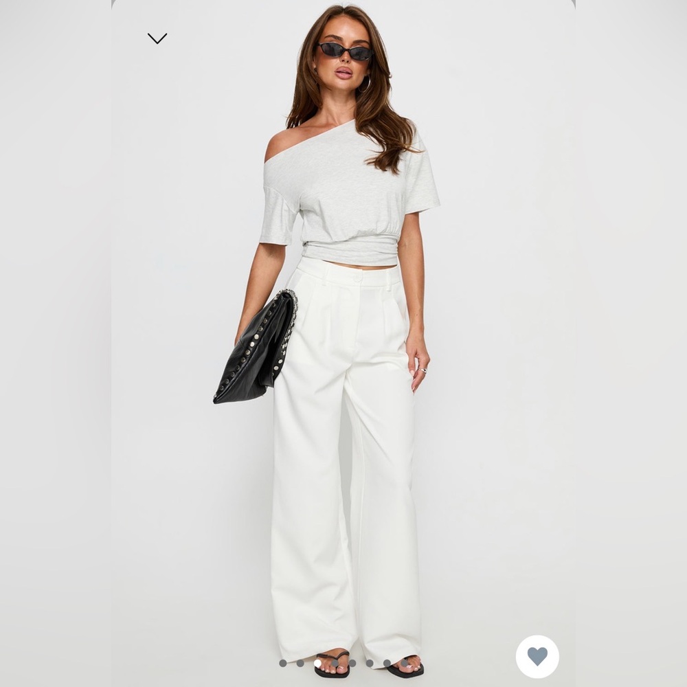 Princess Polly White Archer Pants